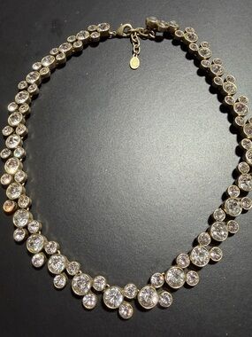 Ann Taylor Loft Goldtone Crystal Necklace (4)